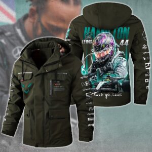 Lewis Hamilton F1 Racing Style Parka Jacket For Fans