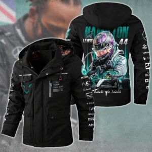 Lewis Hamilton F1 Racing Style Parka Jacket For Fans