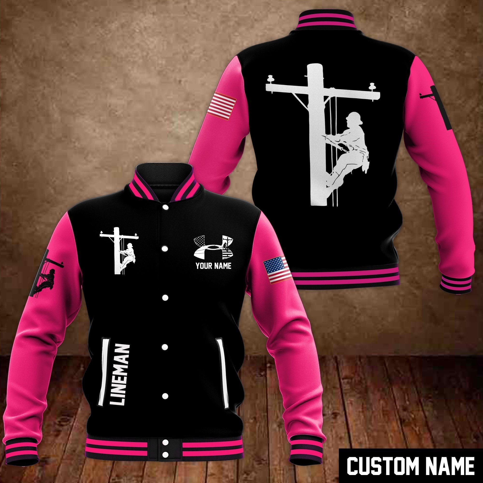 Lineman Style Baseball Jacket For Fans