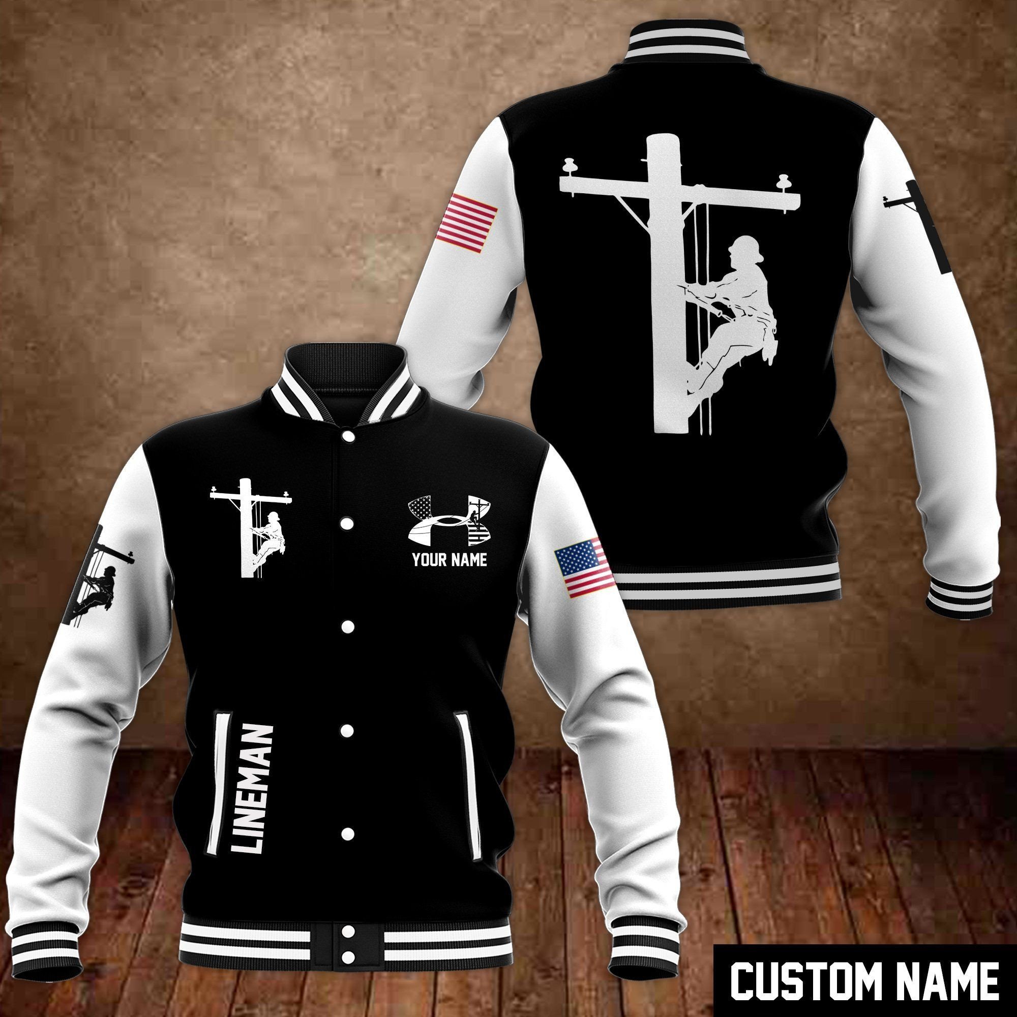 Lineman Style Baseball Jacket For Fans