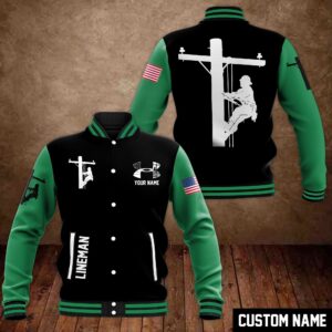 Lineman Style Baseball Jacket For Fans