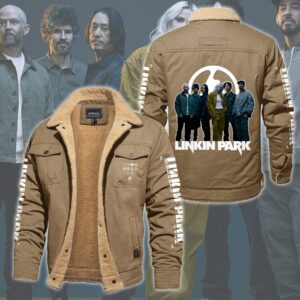 Linkin Park Music Style Fleece Thermal Cotton Jacket For Fans