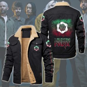 Linkin Park Music Style Fleece Thermal Cotton Jacket For Fans