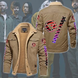 Linkin Park Music Style Fleece Thermal Cotton Jacket For Fans