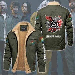 Linkin Park Music Style Fleece Thermal Cotton Jacket For Fans
