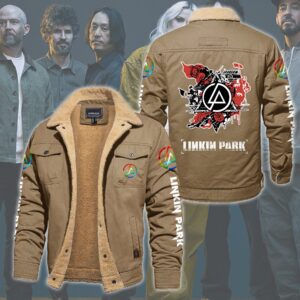 Linkin Park Music Style Fleece Thermal Cotton Jacket For Fans