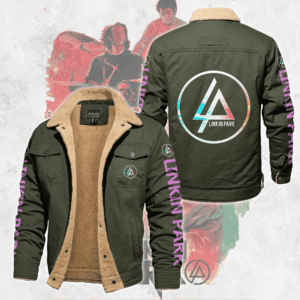 Linkin Park Music Style Fleece Thermal Cotton Jacket For Fans