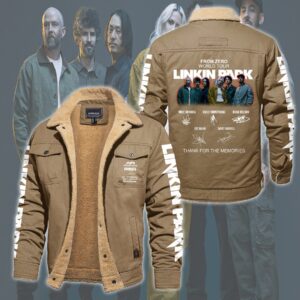 Linkin Park Music Style Fleece Thermal Cotton Jacket For Fans