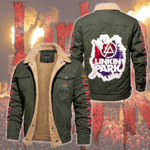 Linkin Park Music Style Fleece Thermal Cotton Jacket For Fans