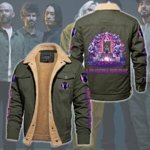 Linkin Park Music Style Fleece Thermal Cotton Jacket For Fans
