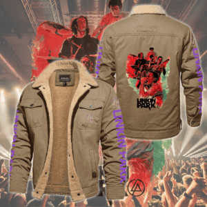 Linkin Park Music Style Fleece Thermal Cotton Jacket For Fans