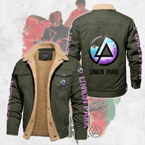 Linkin Park Music Style Fleece Thermal Cotton Jacket For Fans