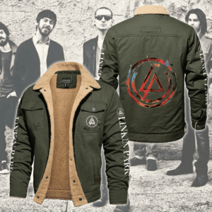 Linkin Park Music Style Fleece Thermal Cotton Jacket For Fans