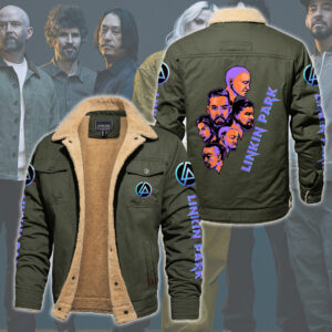 Linkin Park Music Style Fleece Thermal Cotton Jacket For Fans