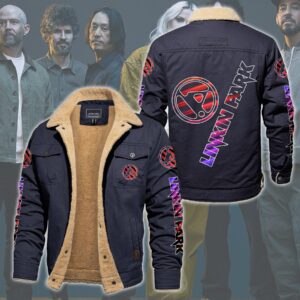 Linkin Park Music Style Fleece Thermal Cotton Jacket For Fans