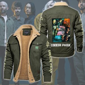 Linkin Park Music Style Fleece Thermal Cotton Jacket For Fans
