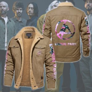 Linkin Park Music Style Fleece Thermal Cotton Jacket For Fans