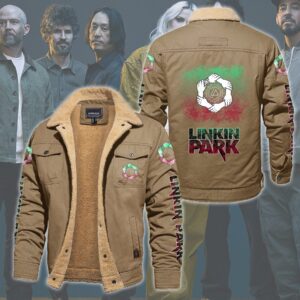 Linkin Park Music Style Fleece Thermal Cotton Jacket For Fans