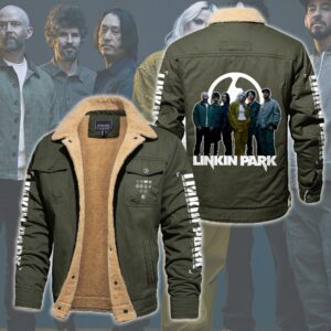 Linkin Park Music Style Fleece Thermal Cotton Jacket For Fans