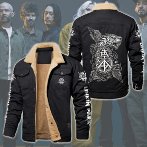 Linkin Park Music Style Fleece Thermal Cotton Jacket For Fans