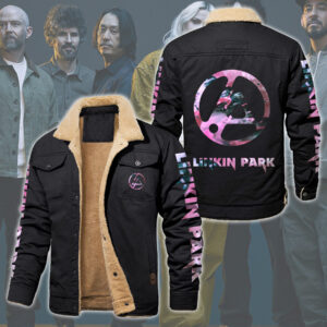 Linkin Park Music Style Fleece Thermal Cotton Jacket For Fans