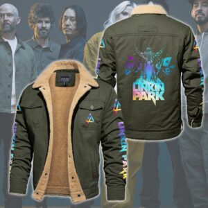 Linkin Park Music Style Fleece Thermal Cotton Jacket For Fans