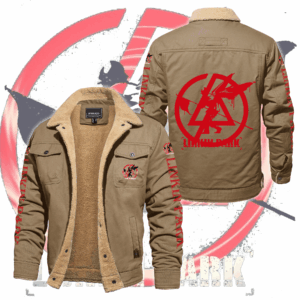 Linkin Park Music Style Fleece Thermal Cotton Jacket For Fans