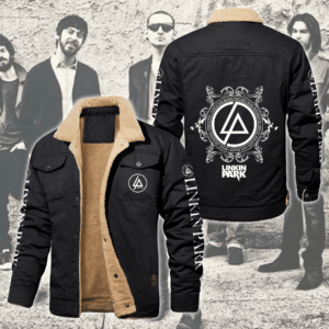 Linkin Park Music Style Fleece Thermal Cotton Jacket For Fans