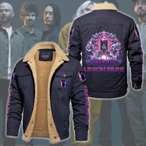 Linkin Park Music Style Fleece Thermal Cotton Jacket For Fans
