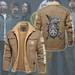 Linkin Park Music Style Fleece Thermal Cotton Jacket For Fans