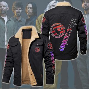 Linkin Park Music Style Fleece Thermal Cotton Jacket For Fans