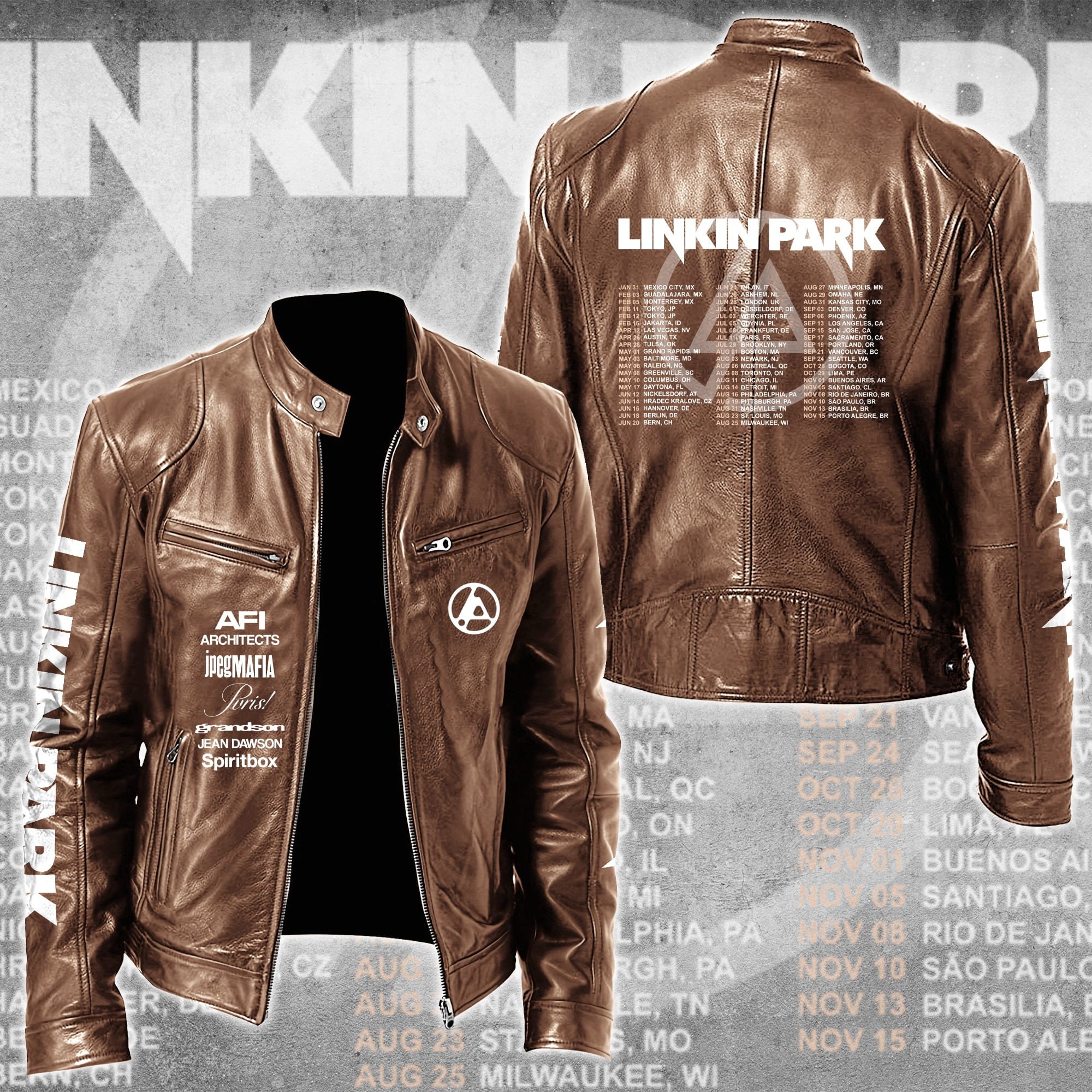 Linkin Park Music Style Leather Jacket For Fans