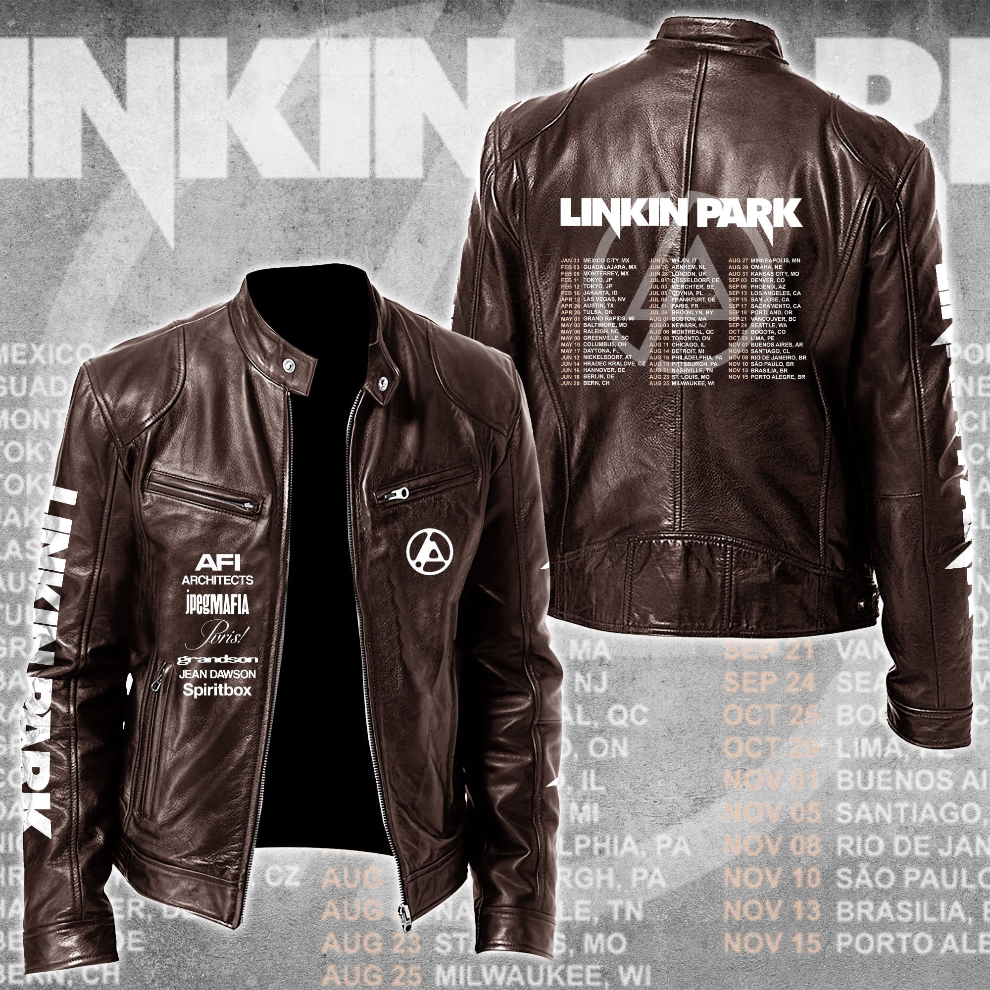 Linkin Park Music Style Leather Jacket For Fans