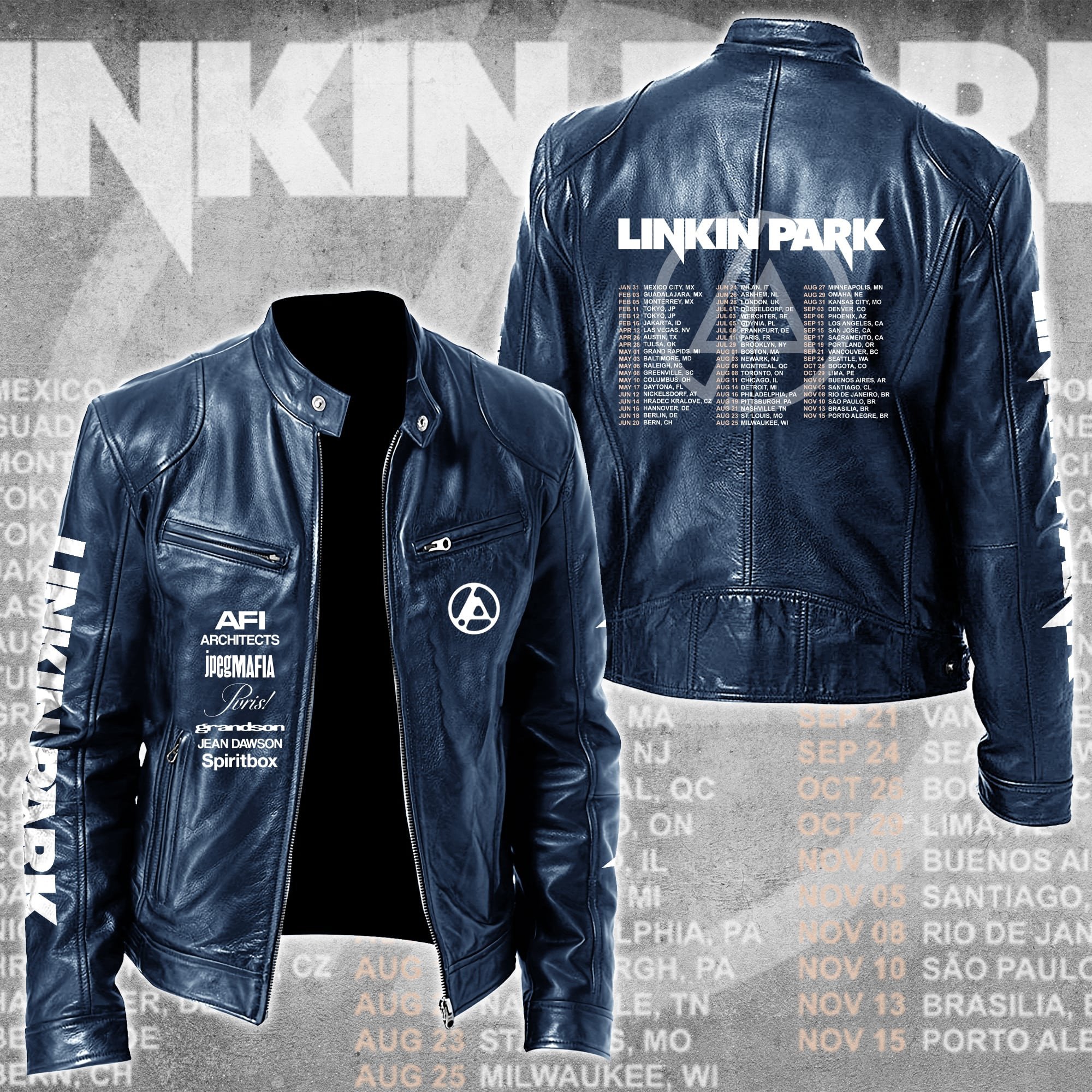 Linkin Park Music Style Leather Jacket For Fans