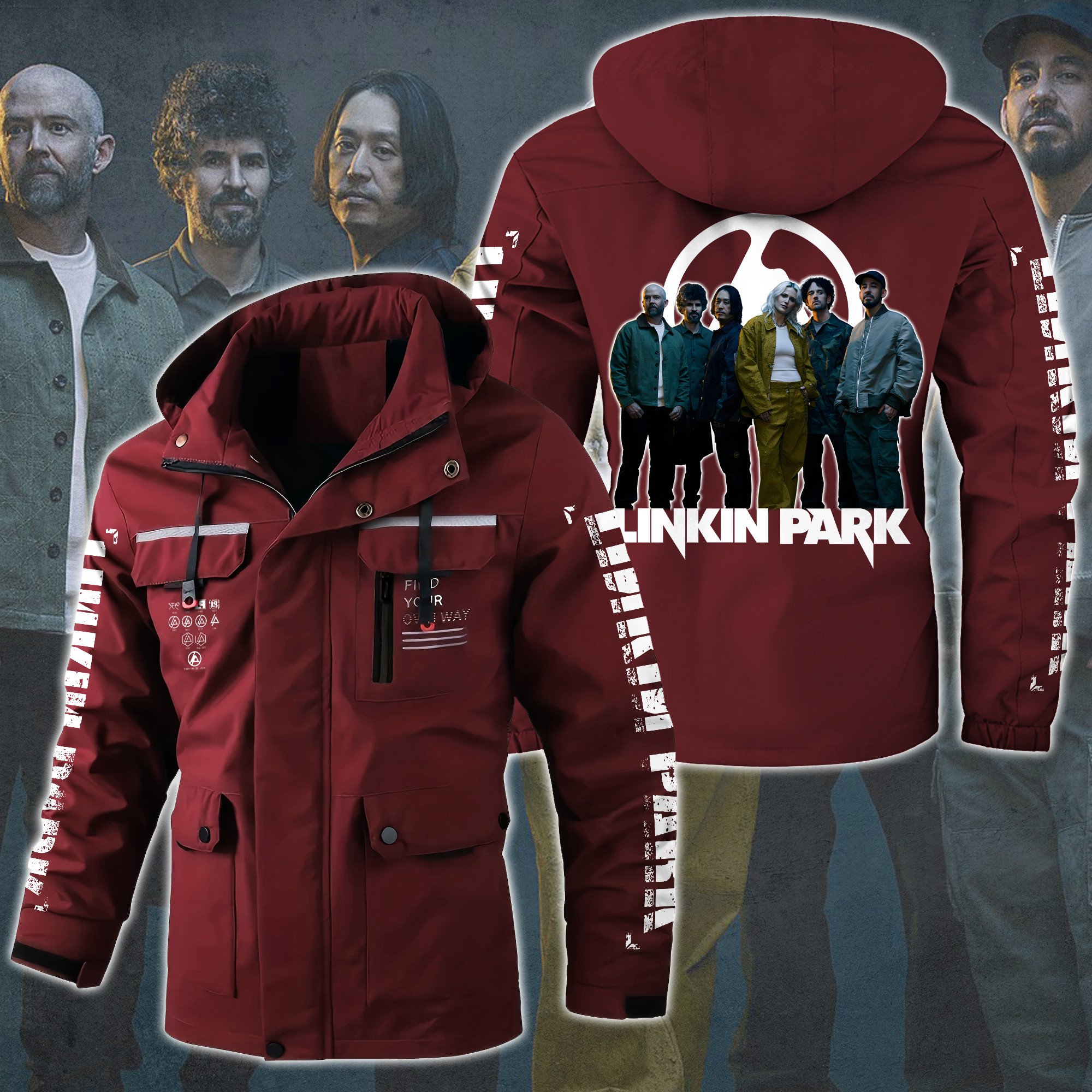 Linkin Park Music Style Parka Jacket For Fans