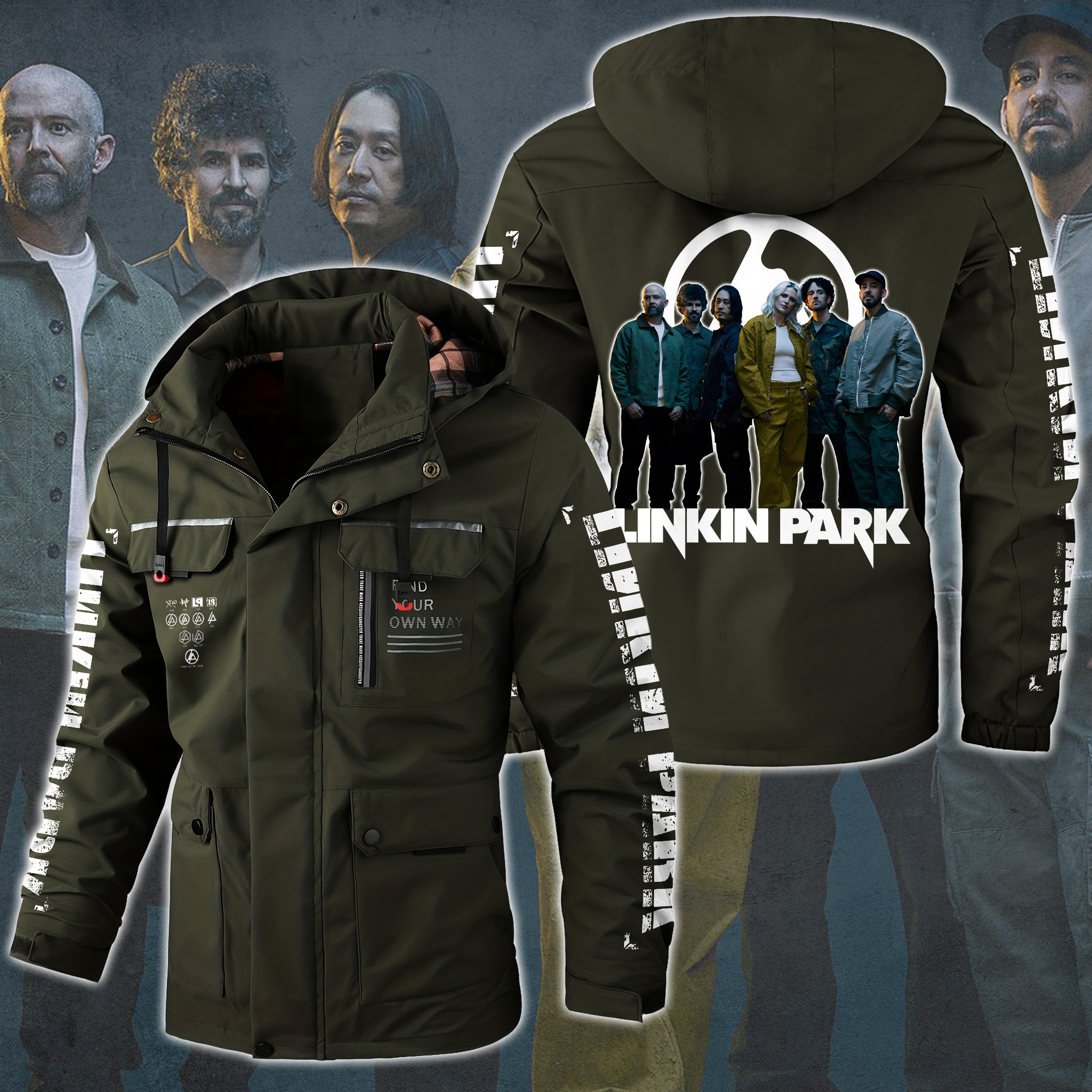 Linkin Park Music Style Parka Jacket For Fans