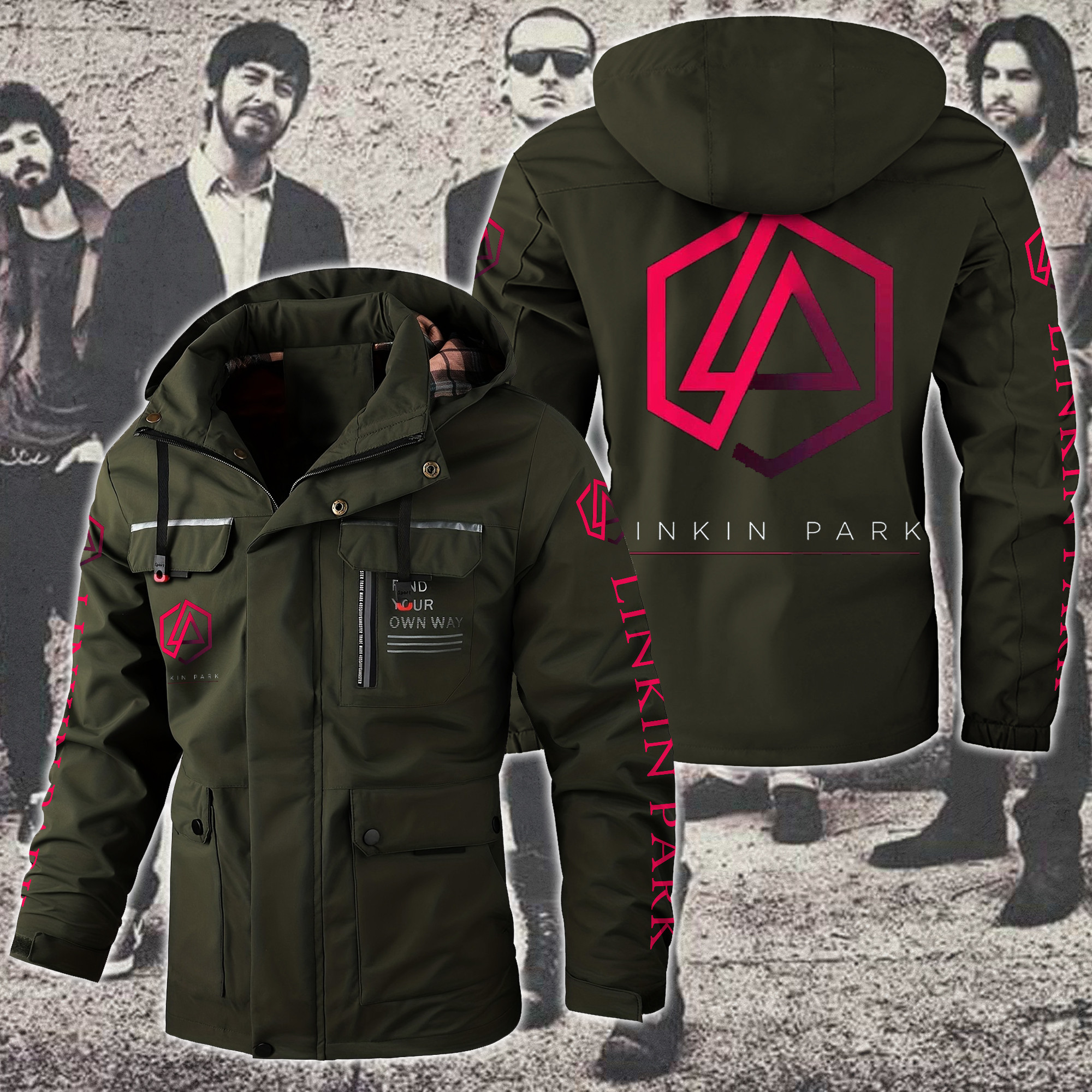 Linkin Park Music Style Parka Jacket For Fans