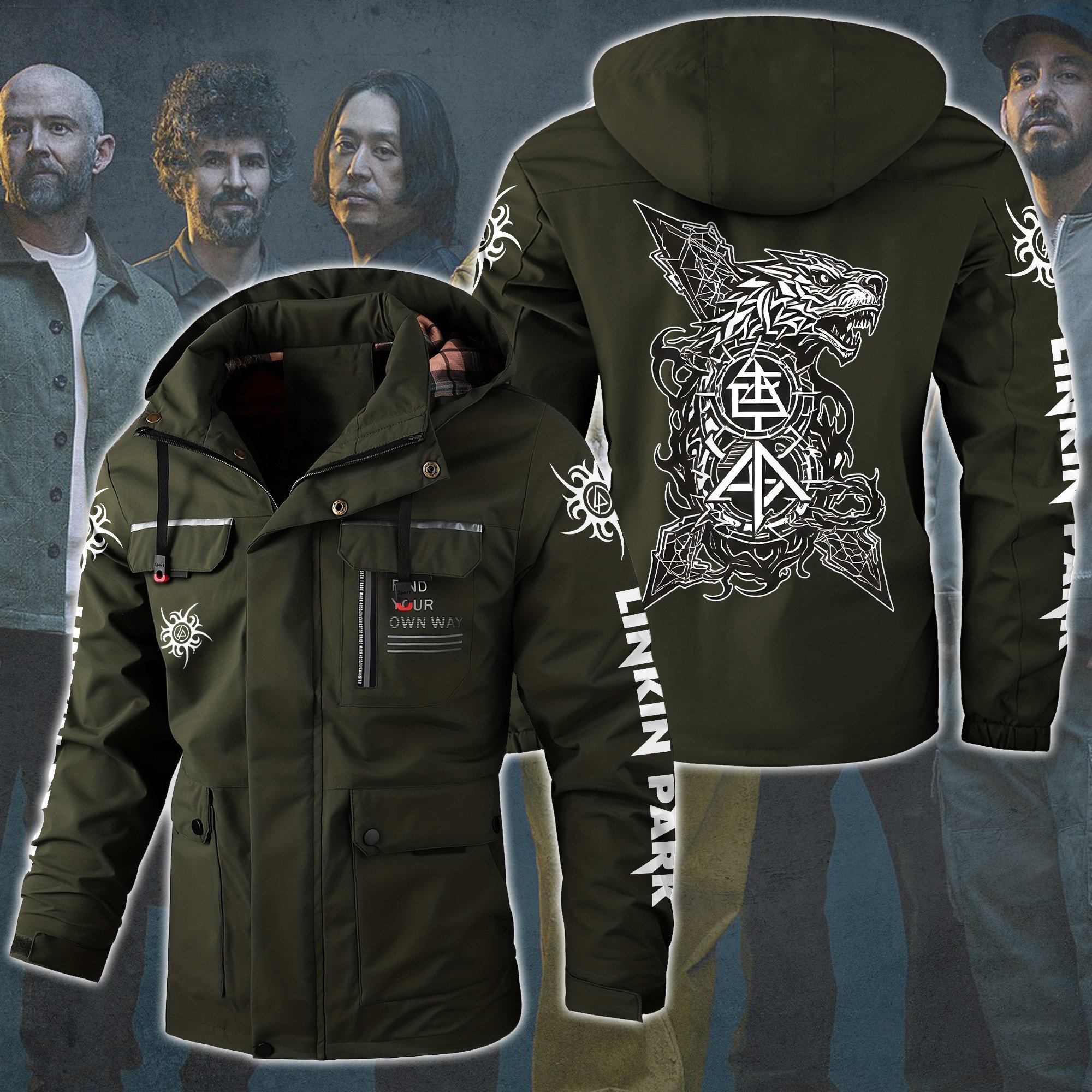 Linkin Park Music Style Parka Jacket For Fans