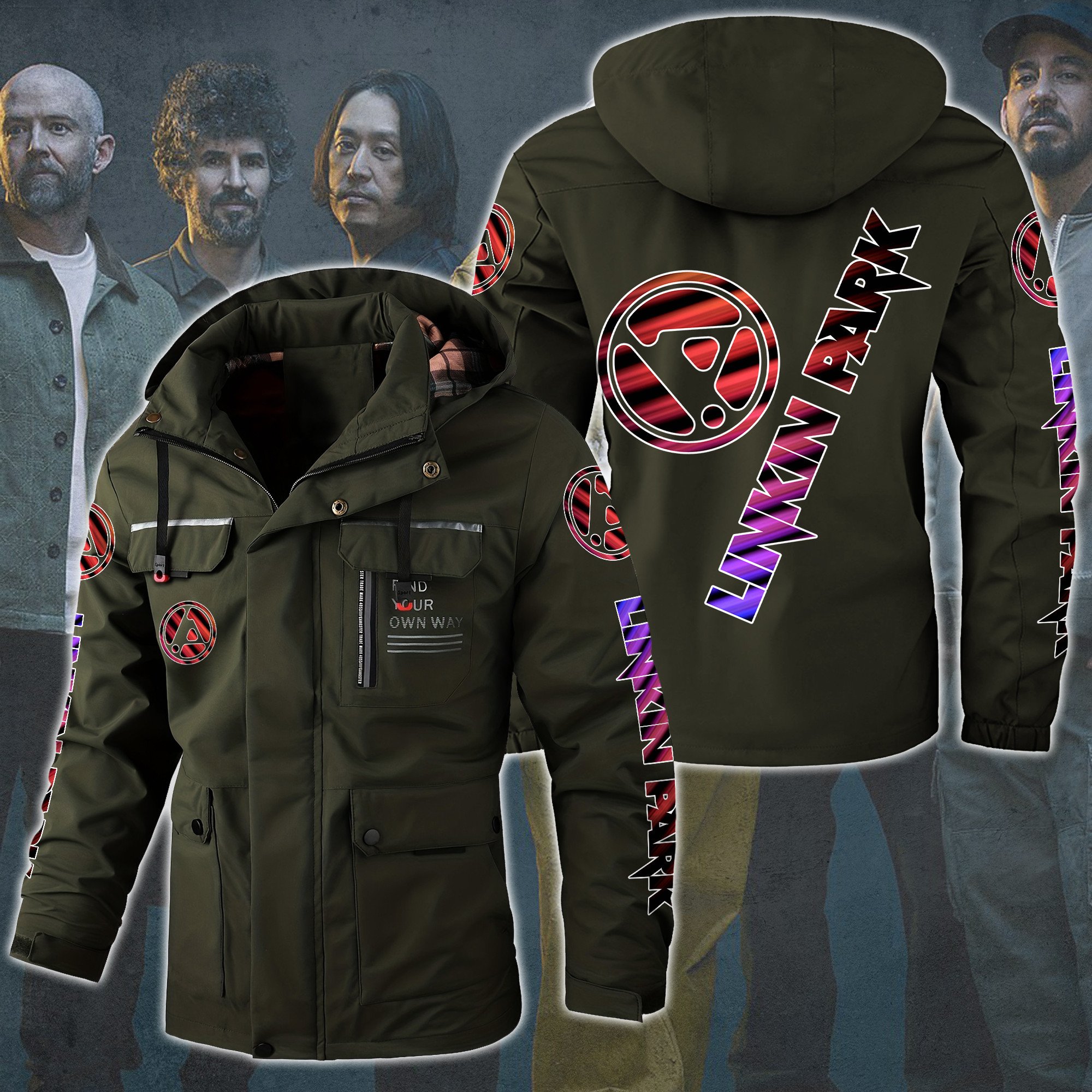 Linkin Park Music Style Parka Jacket For Fans