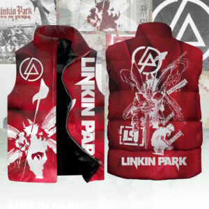 Linkin Park Music Style Sleeveless Puffer Jacket For Fans