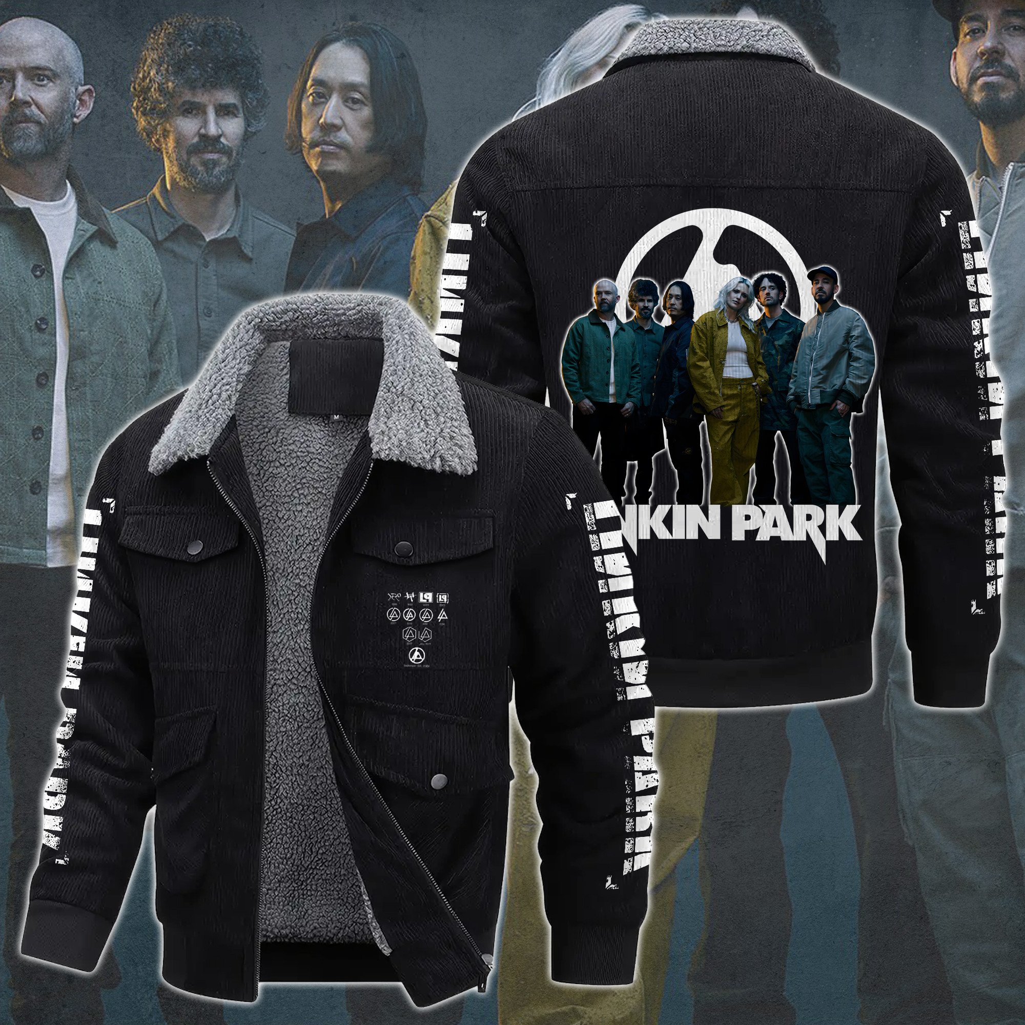 Linkin Park Music Style Thermal Cotton Jacket Prim For Fans