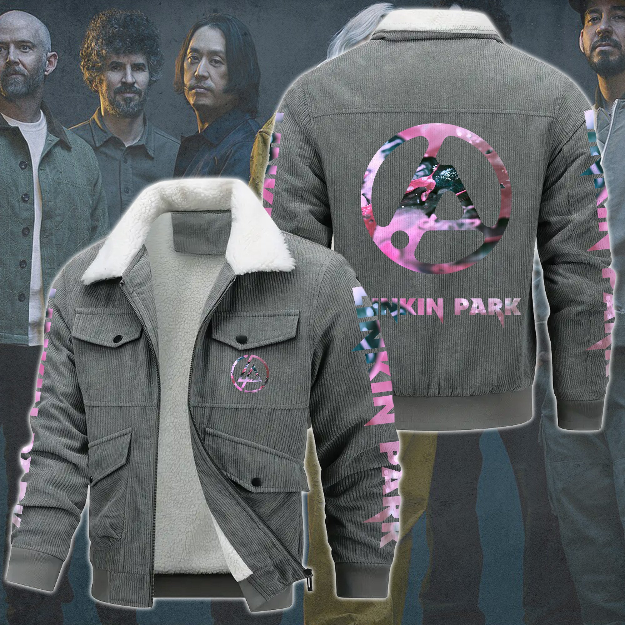 Linkin Park Music Style Thermal Cotton Jacket Prim For Fans