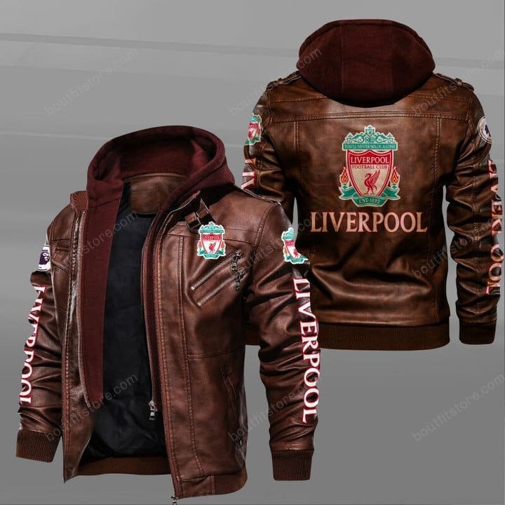 Liverpool EPL Style Leather Jacket For Fans