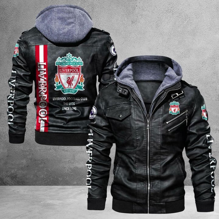 Liverpool EPL Style Leather Jacket For Fans