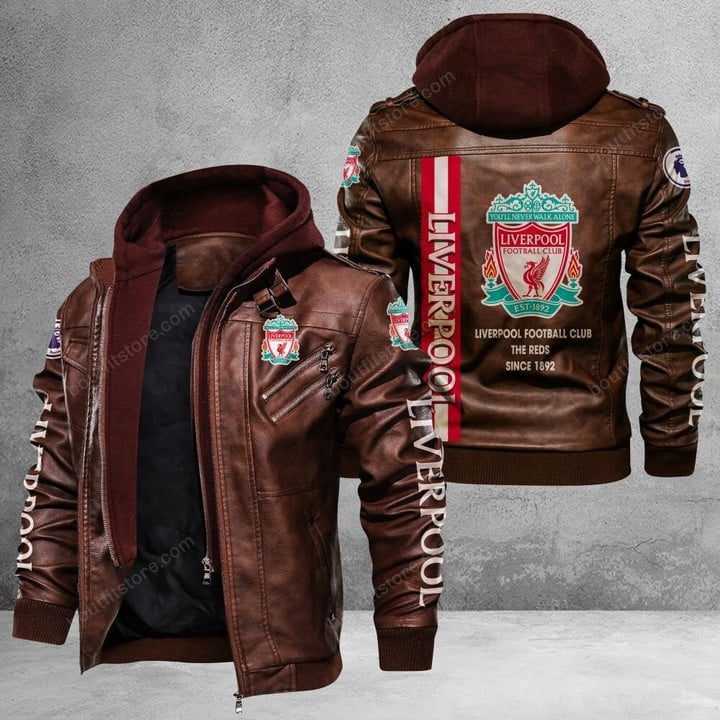 Liverpool EPL Style Leather Jacket For Fans