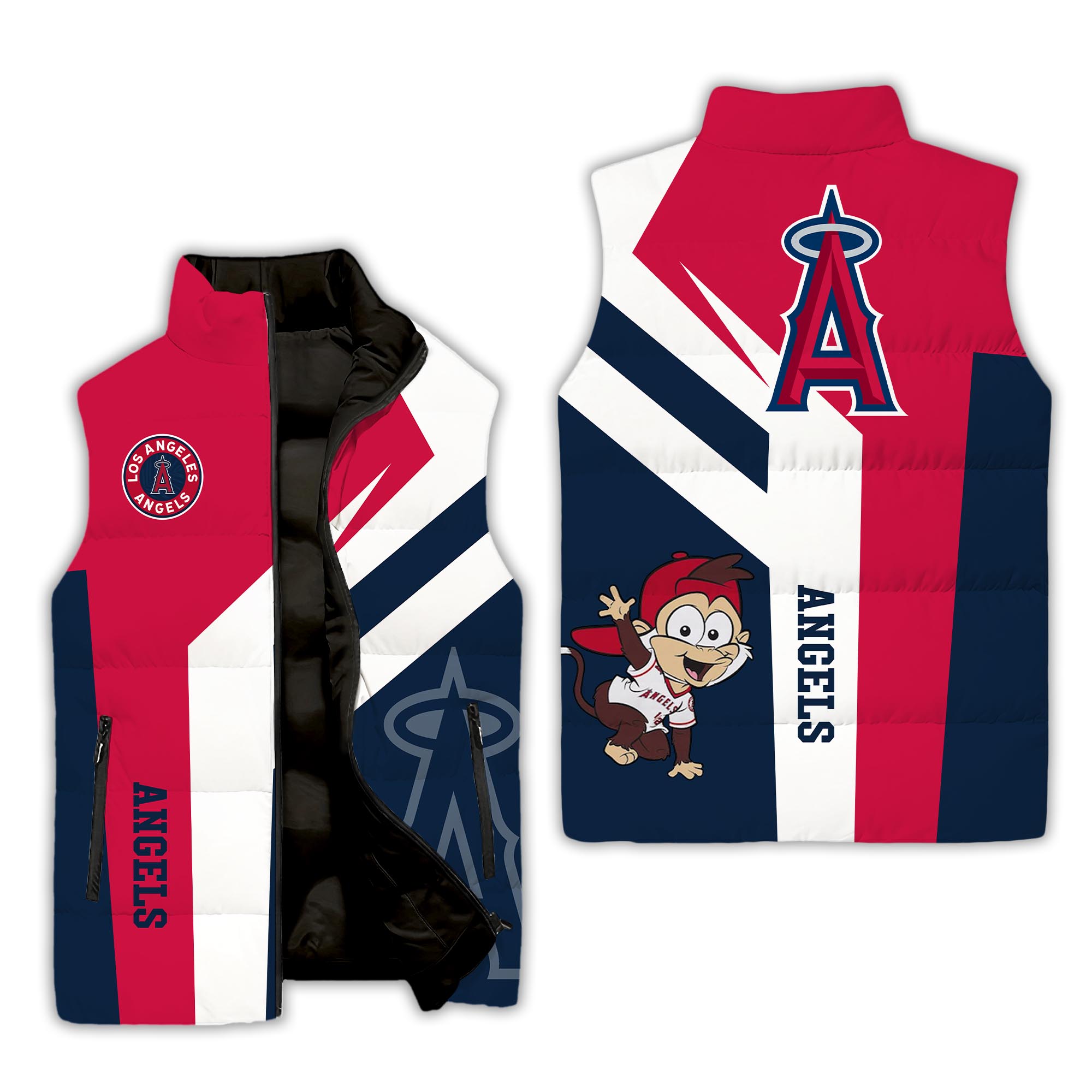 Los Angeles Angels MLB Style Sleeveless Puffer Jacket For Fans
