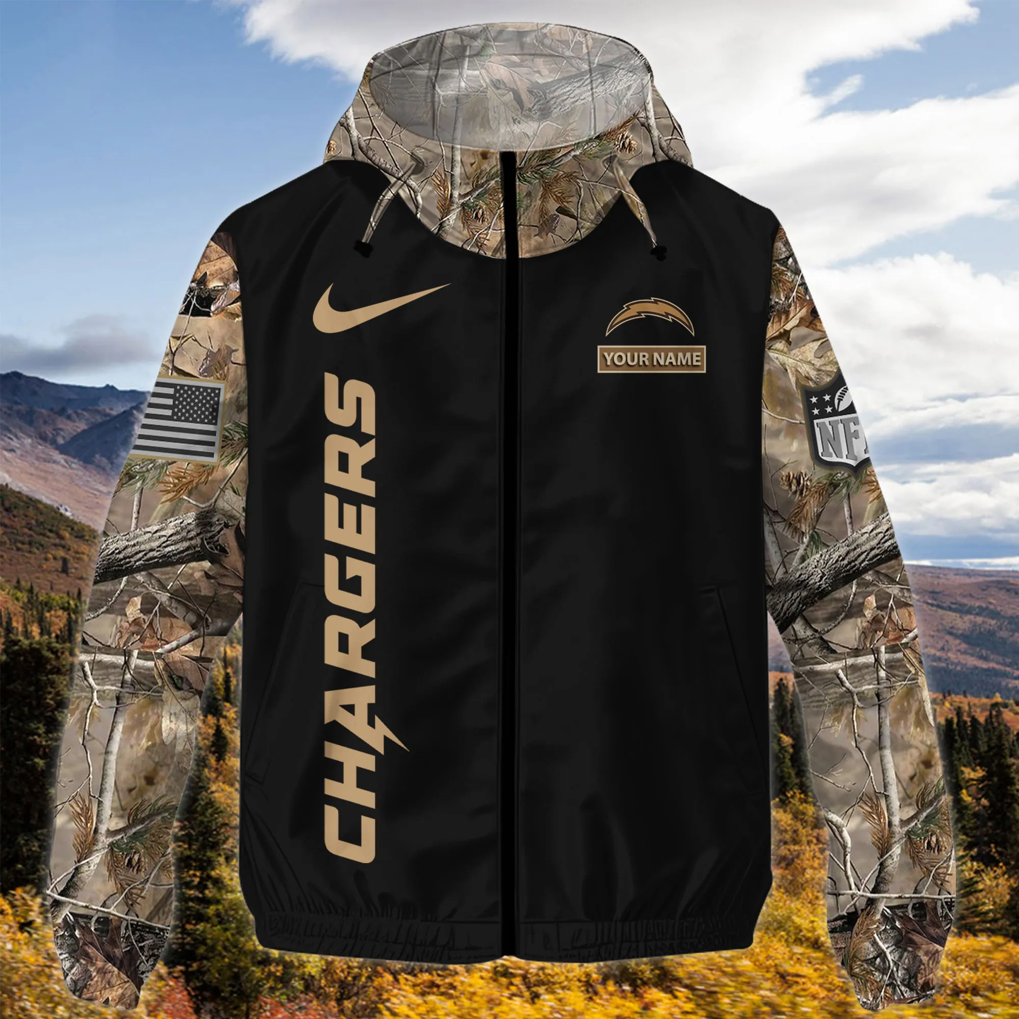 Los Angeles Chargers NFL Personalized Style Windbreaker Jacket For Fans