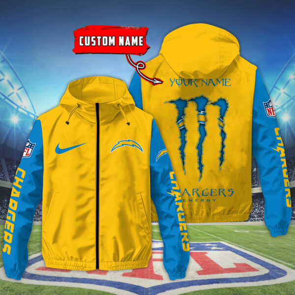 Los Angeles Chargers NFL Personalized Style Windbreaker Jacket For Fans