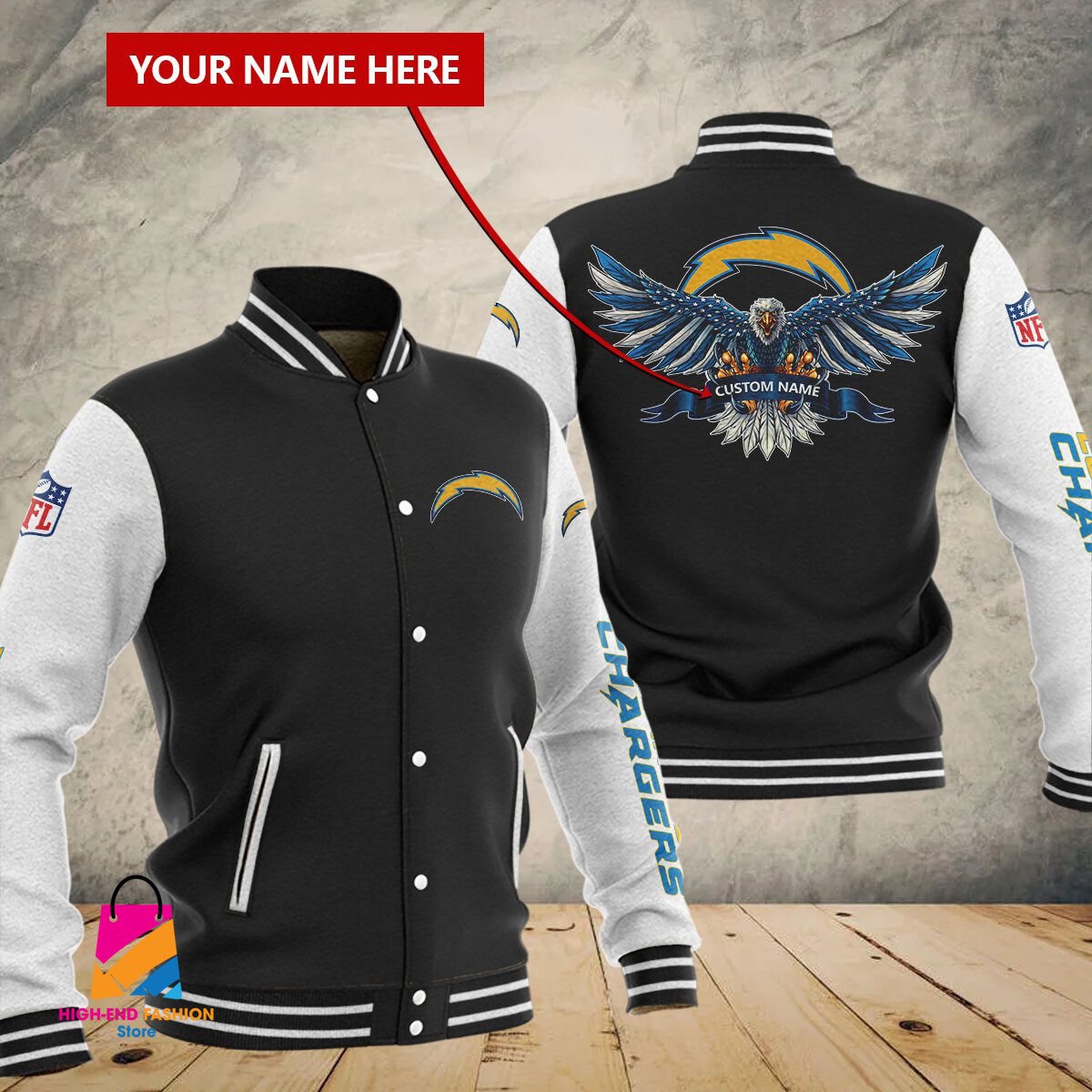 Los Angeles Chargers NFL Style Baseball Jacket For Fan