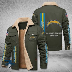 Los Angeles Chargers NFL Style Fleece Thermal Cotton Jacket For Fans